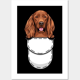 Funny Irish Setter Pocket Dog Posters and Art